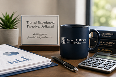 Accounting and financial services illustration